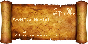 Szőke Muriel névjegykártya