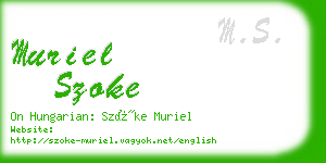 muriel szoke business card